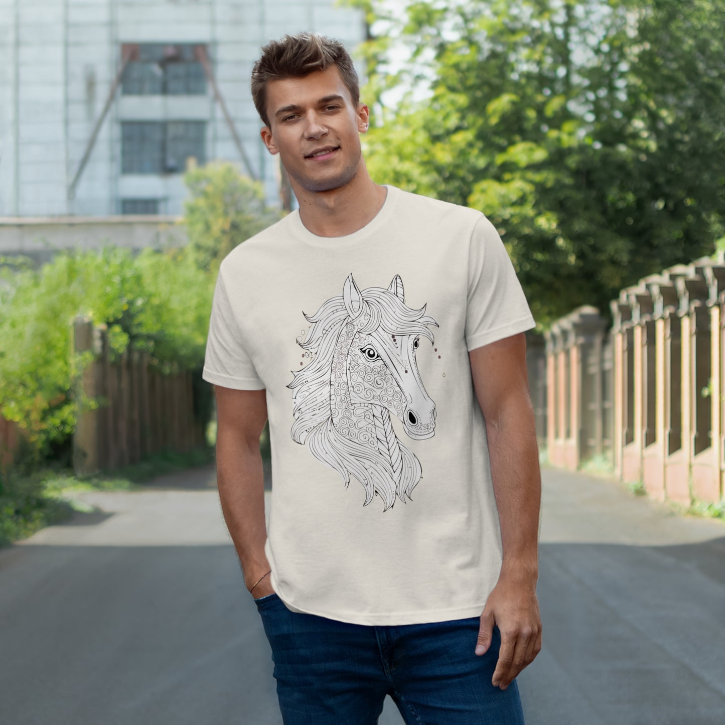 Pferdekopf T-Shirt für Erwachsene
