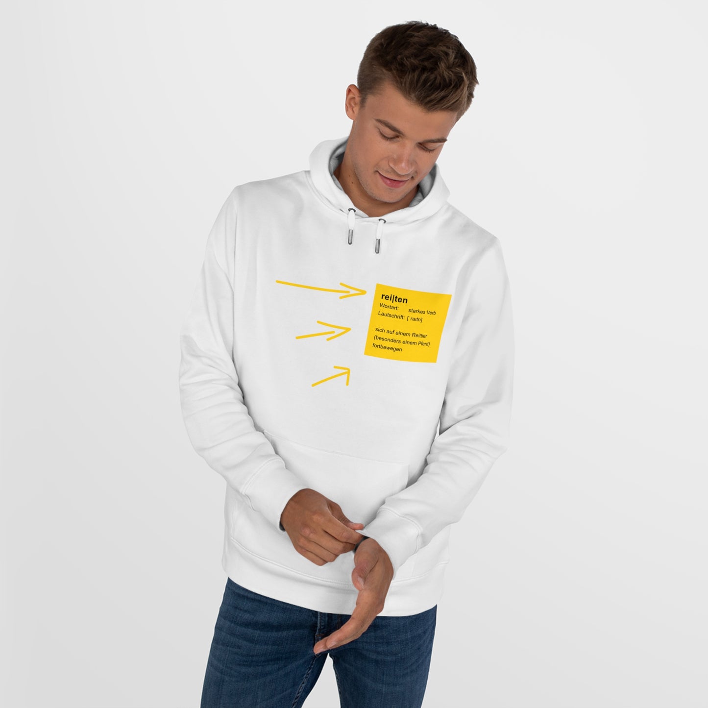 Duden-Style Hoodie ‚reiten‘