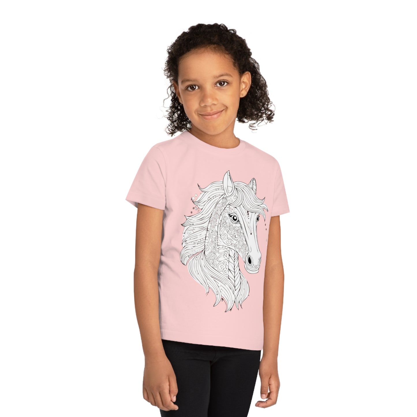 Pferdeliebe für Kinder – T-Shirt mit süßem Pferdekopf-Print