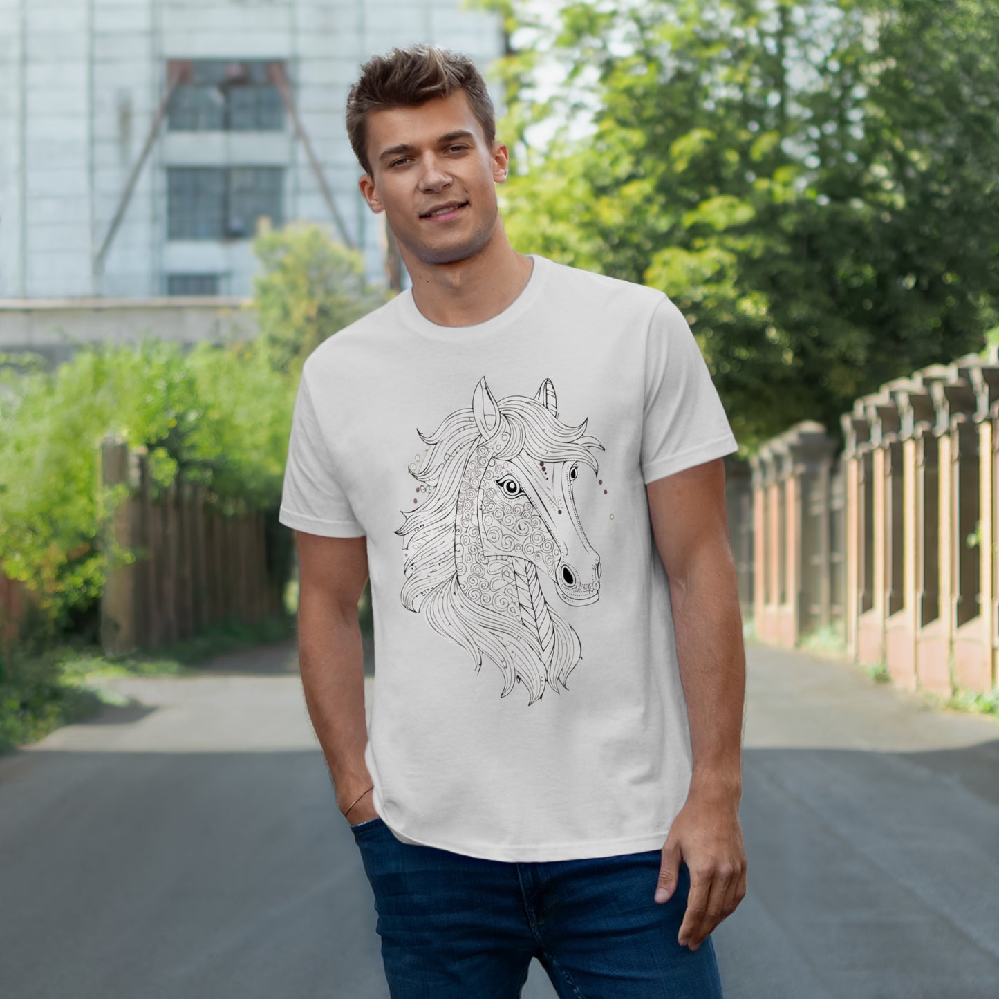 Pferdekopf T-Shirt für Erwachsene