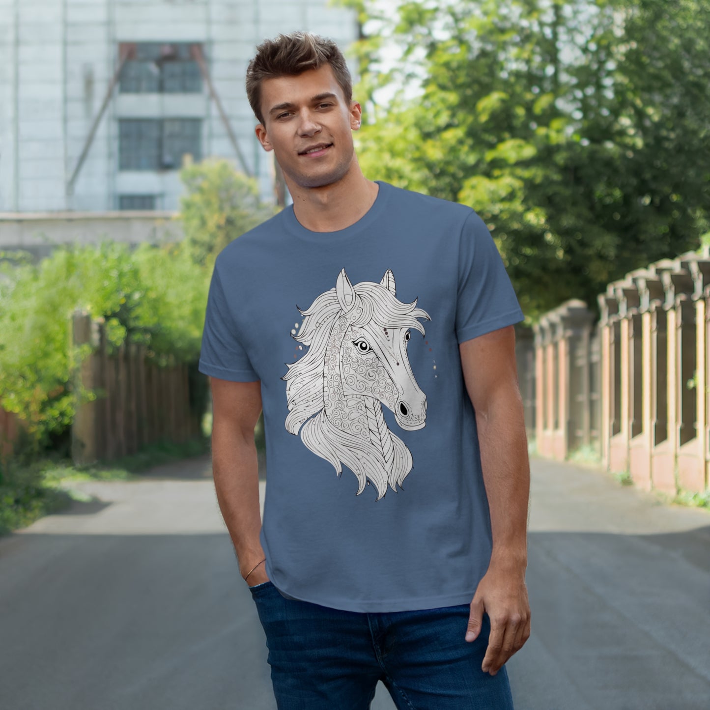 Pferdekopf T-Shirt für Erwachsene