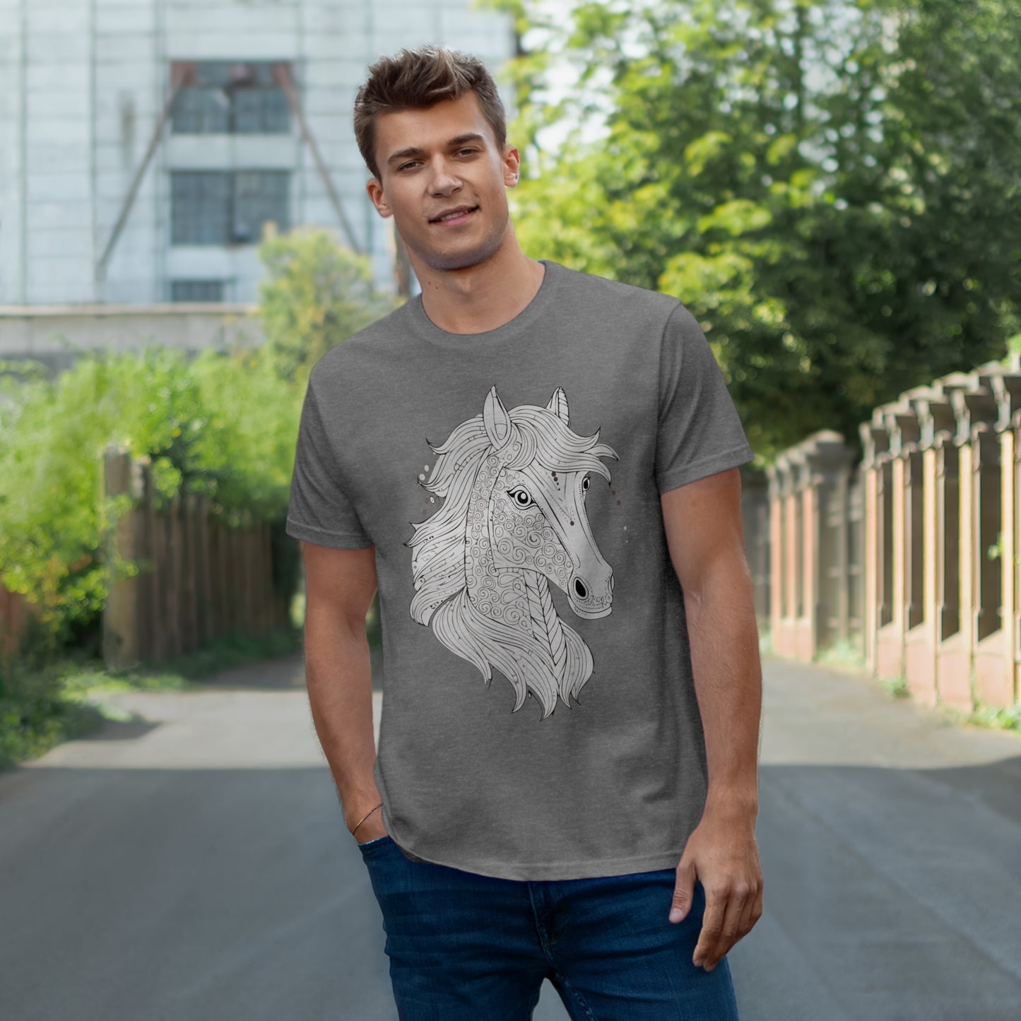 Pferdekopf T-Shirt für Erwachsene