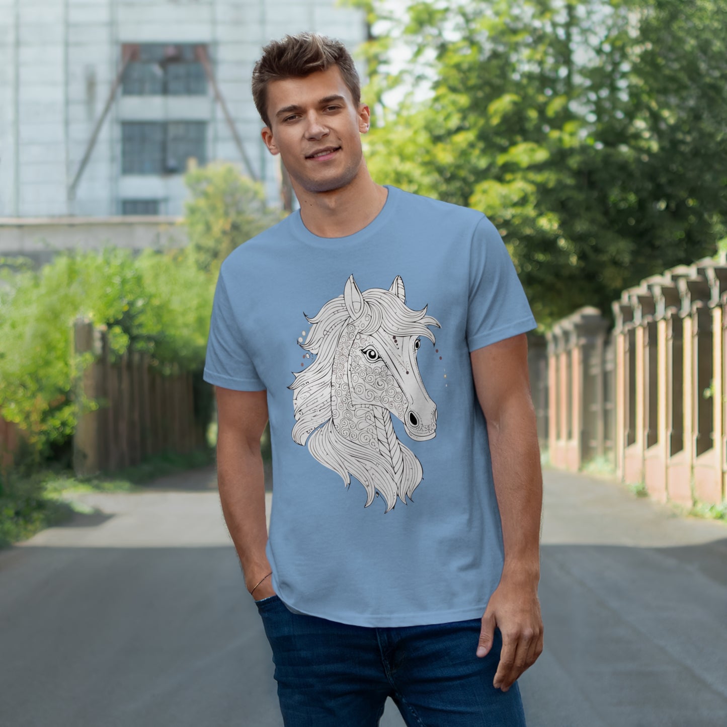 Pferdekopf T-Shirt für Erwachsene
