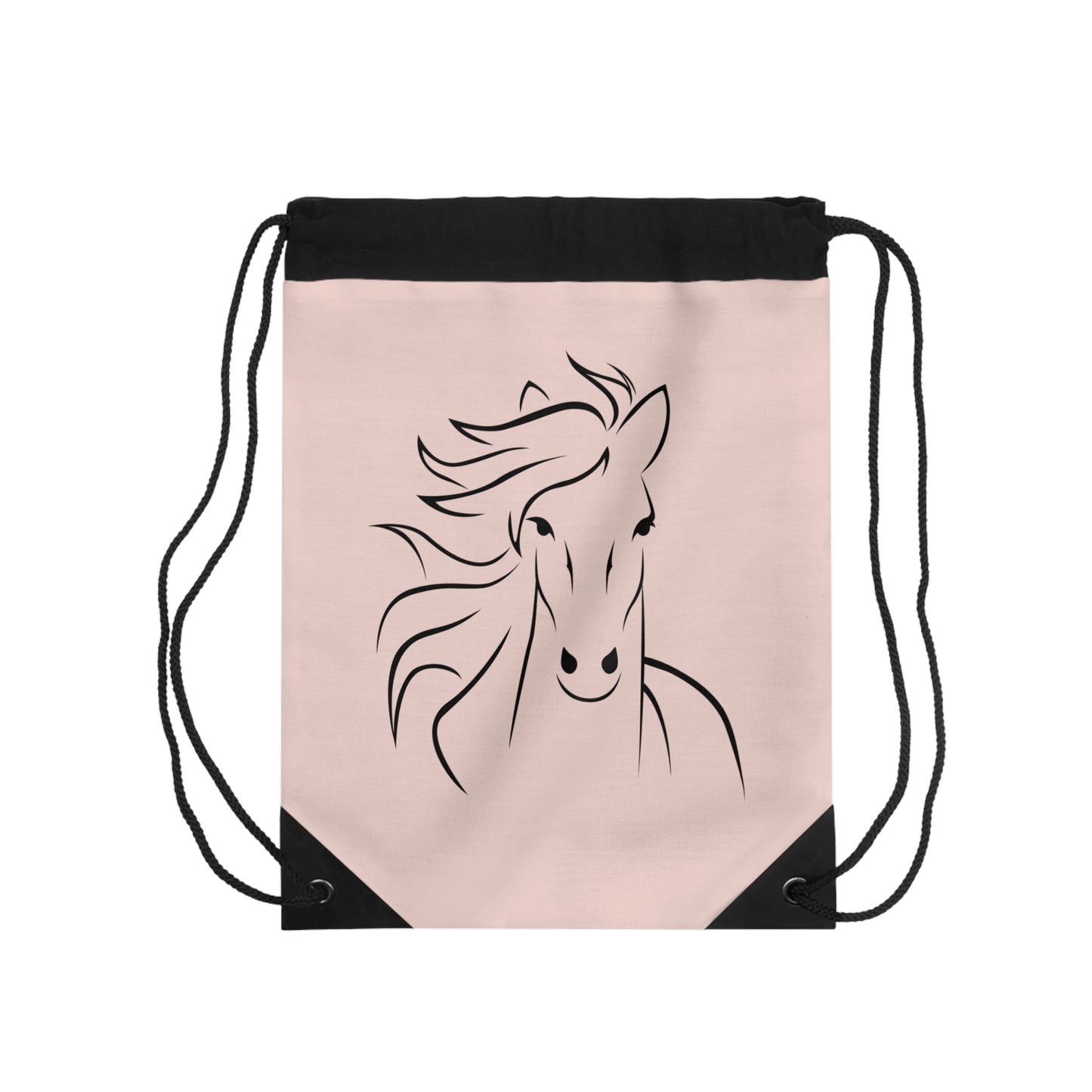 Kordelzug Tasche mit Pferde-Motiv