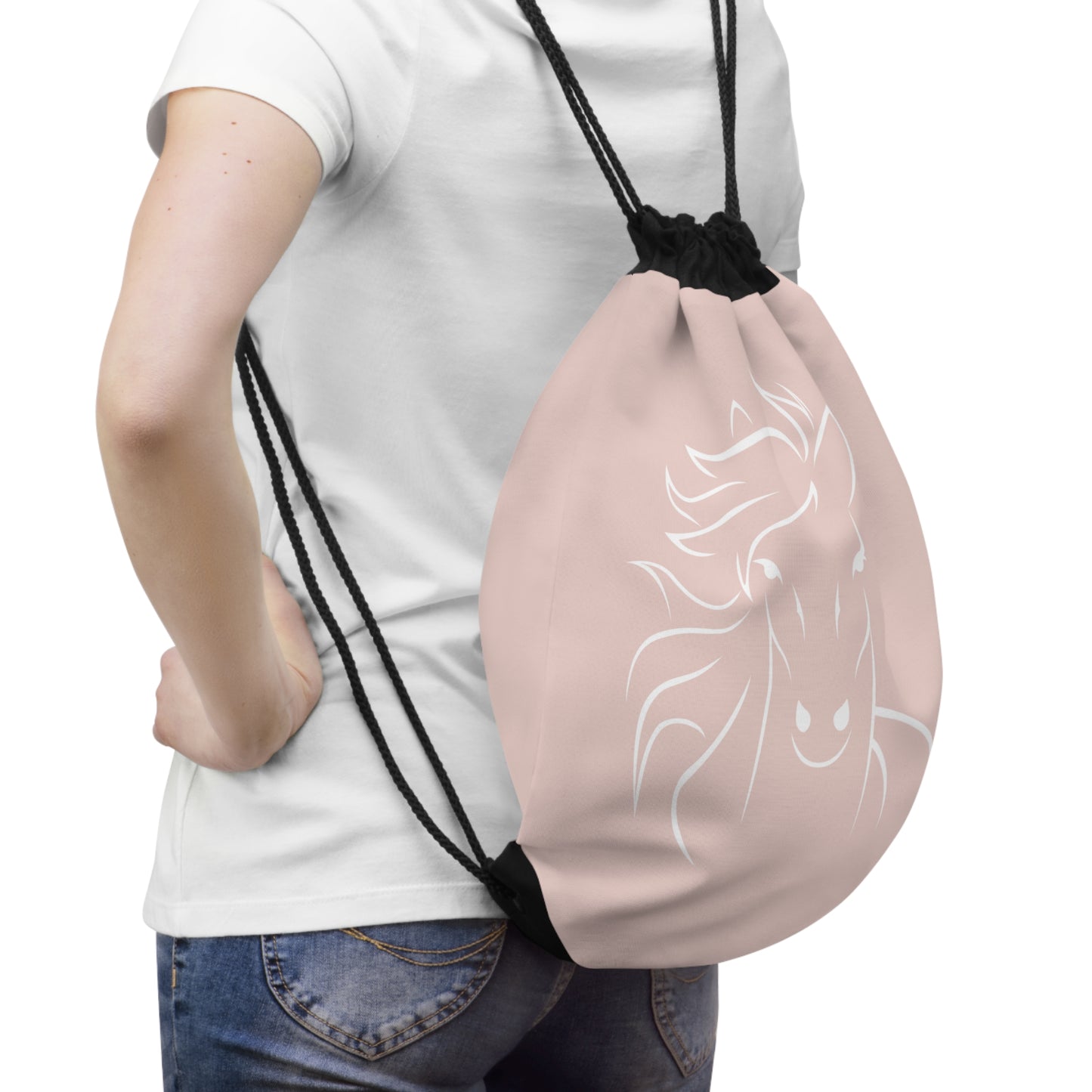 Kordelzug Tasche mit Pferde-Motiv