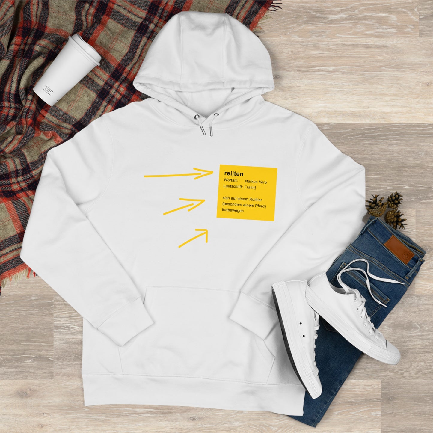 Duden-Style Hoodie ‚reiten‘