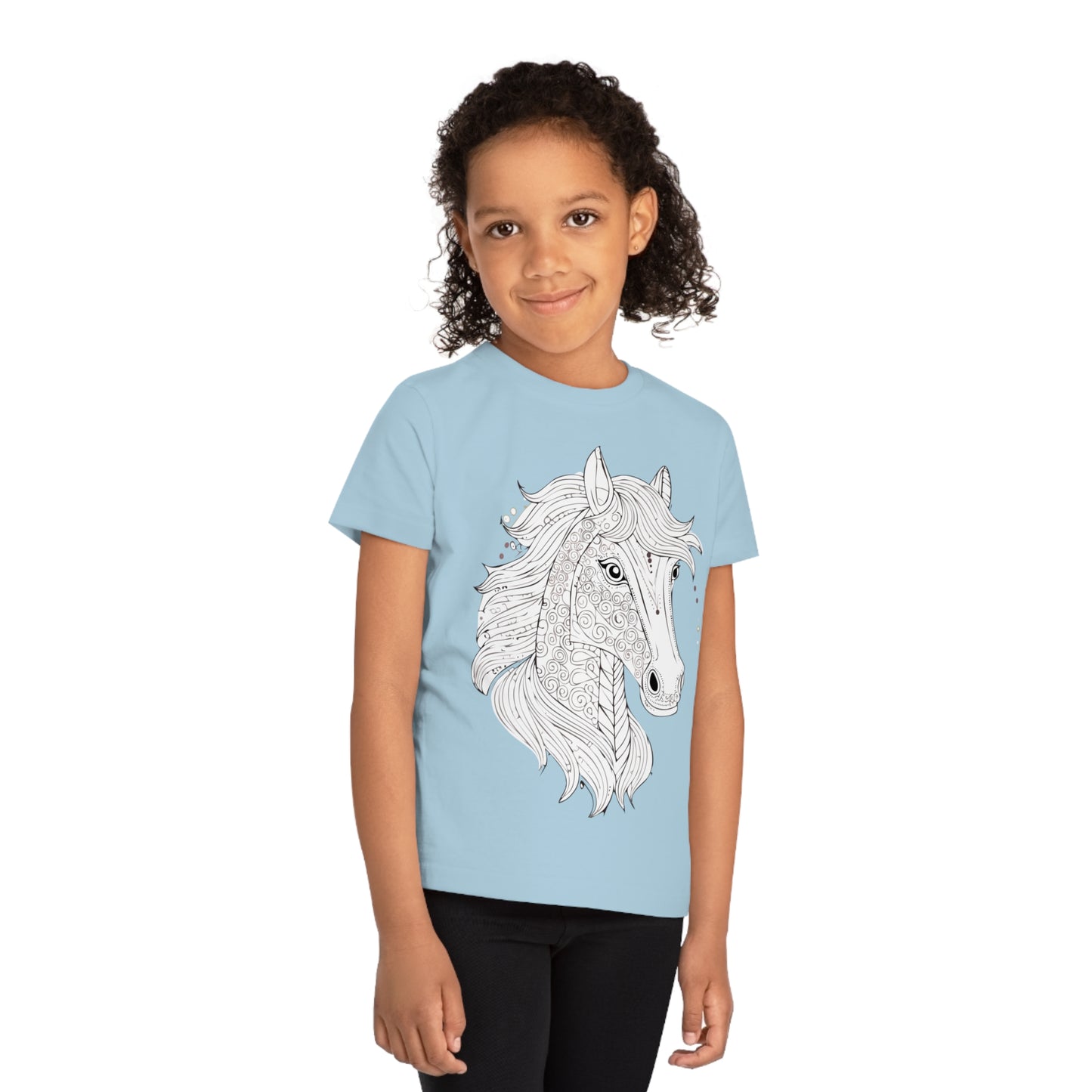 Pferdeliebe für Kinder – T-Shirt mit süßem Pferdekopf-Print