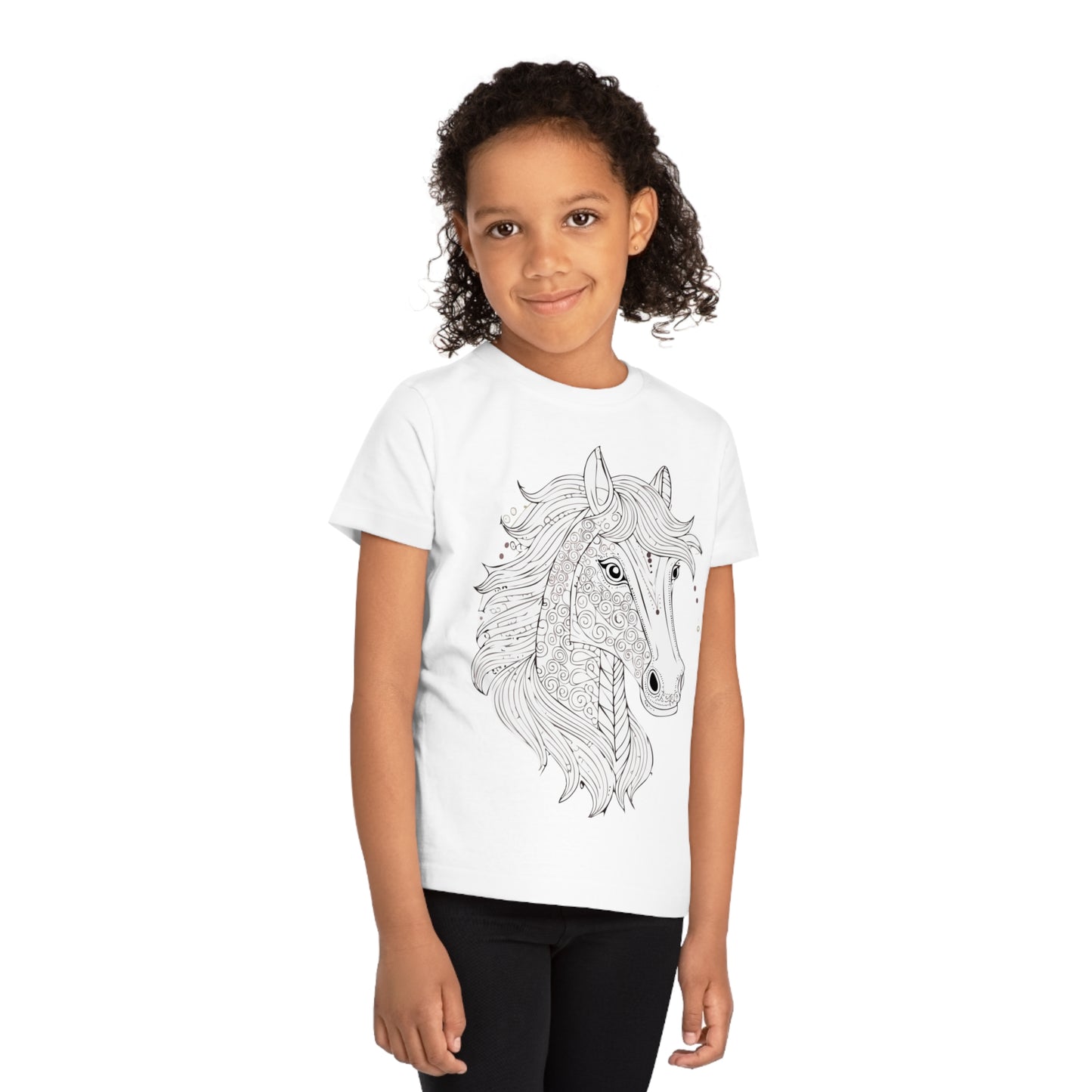 Pferdeliebe für Kinder – T-Shirt mit süßem Pferdekopf-Print