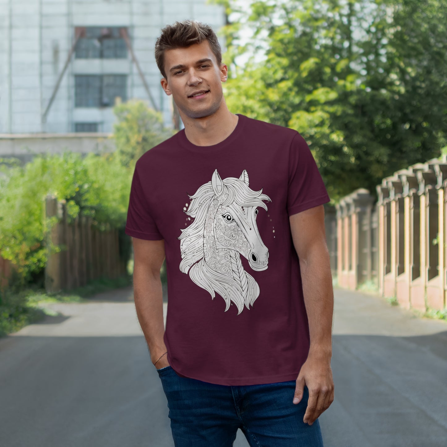 Pferdekopf T-Shirt für Erwachsene