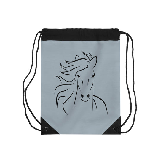 Kordelzug Tasche mit Pferde-Motiv
